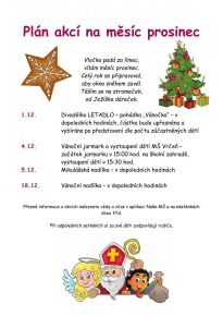 Plán akcí na prosinec 2025