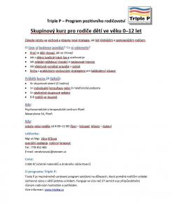 NABÍDKA KURZU PRO RODIČE - POZITIVNÍ RODIČOVSTVÍ